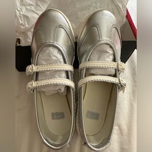 NWT Onisuka Tiger Mexico 66 TGRS Maryjane Silver/Cream 7.5 from Japan New in Box